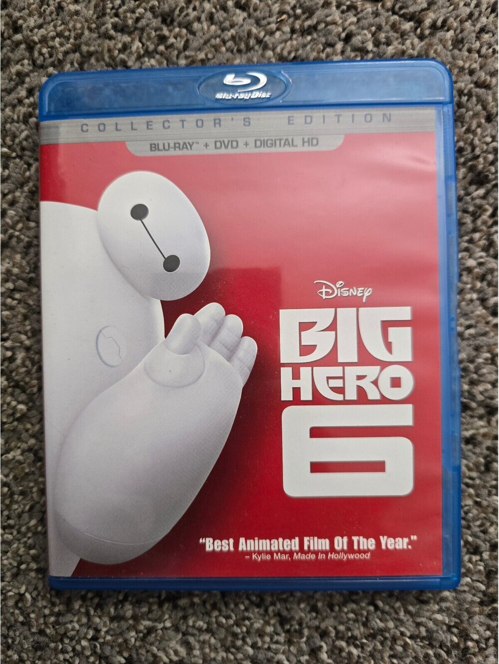 Disney Big Hero 6 Collector's Edition Blu-ray DVD Baymax Animated Movie No Code